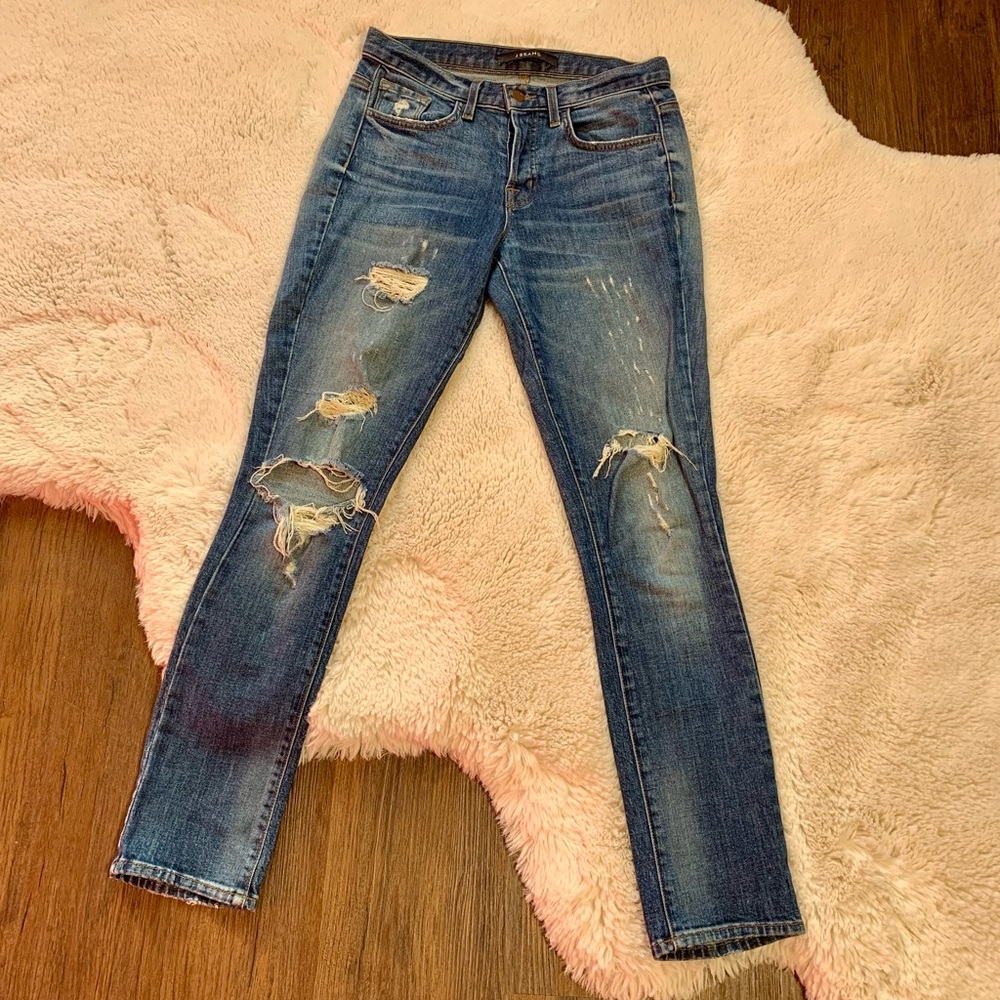 J Brand Distressed ‘Caitland’ Blitz Jean